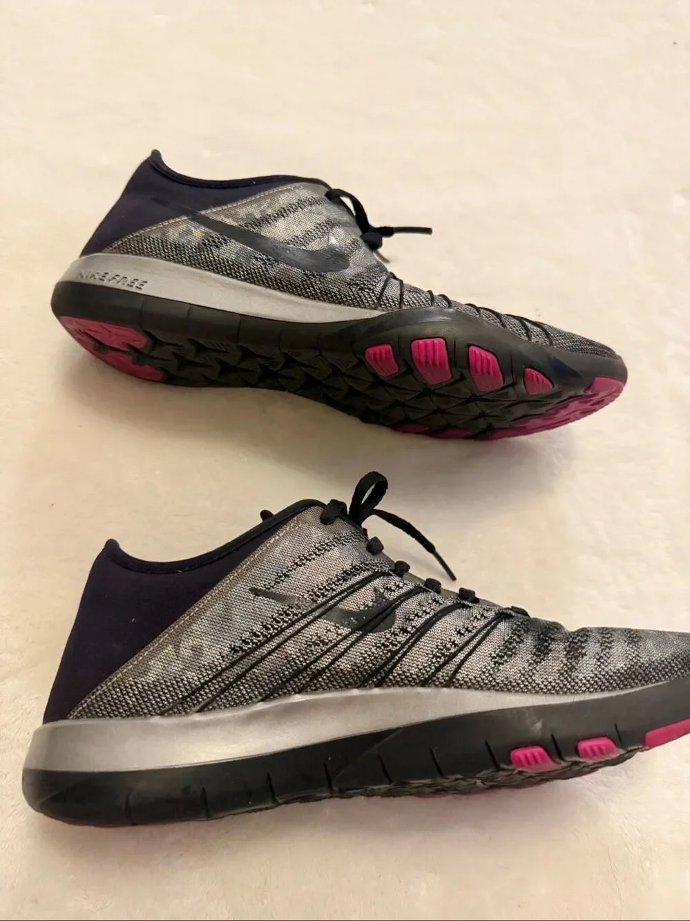 Nike Free TR 6 Metallic Training Shoes Gray Pink Women’s 7